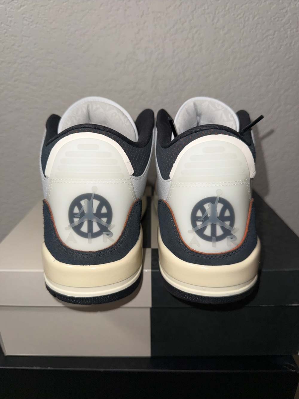 Nike Air Jordan 3 Retro Quai 54 White Black Blue Men’s Sneakers - Picture 3 of 7